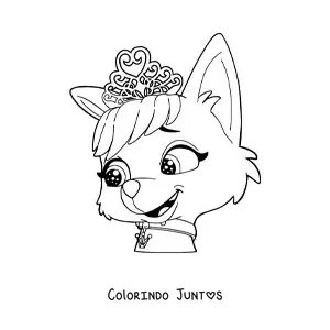 Desenho para colorir do rosto da Sweetie da Patrulha Canina