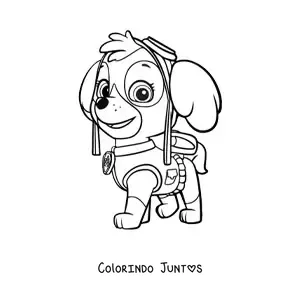 Desenho para colorir da Skye da Patrulha Canina