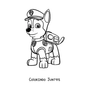 Desenho para colorir do Chase da Patrulha Canina