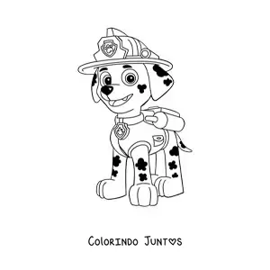 Desenho para colorir do Marshall da Patrulha Canina