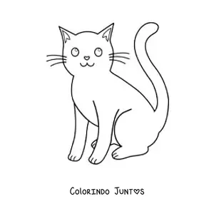 Desenho para colorir de um gato