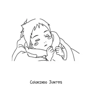 Desenho para colorir do Sasuke bebê