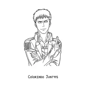 Desenho para colorir do Reiner de Attack On Titan