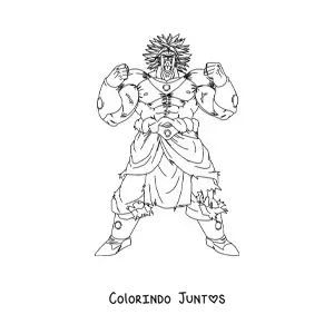Desenho para colorir do Broly de Dragon Ball