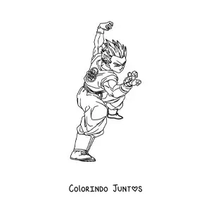Desenho para colorir do Gohan de Dragon Ball