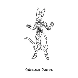 Desenho para colorir do Beerus de Dragon Ball