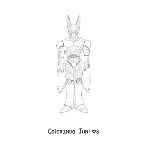 Desenho para colorir do Cell de Dragon Ball