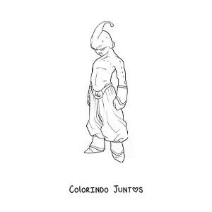 Desenho para colorir do Majin Boo de Dragon Ball
