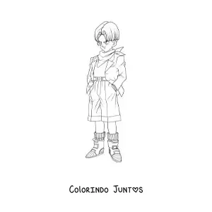 Desenho para colorir do Trunks de Dragon Ball