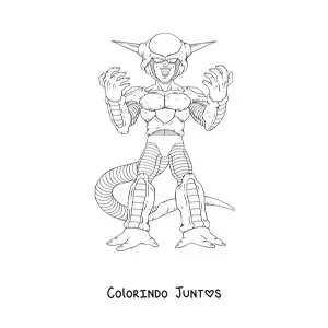 Desenho para colorir do Freeza de Dragon Ball
