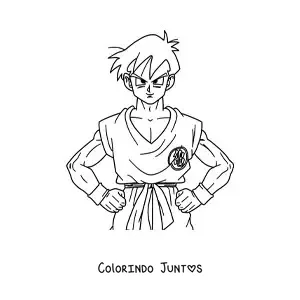 Desenho para colorir do Yamcha de Dragon Ball