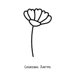 Desenho para colorir de um cravo simples