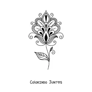 Desenho para colorir de uma mandala de cravo