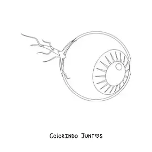 Desenho para colorir de um globo ocular