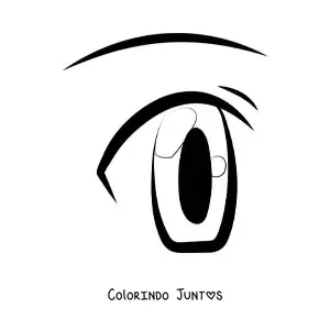 Desenho para colorir de um olho desenhado no estilo anime