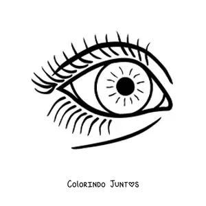 Desenho para colorir de um olho grande com cílios