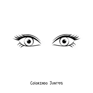 Desenho para colorir de um par de olhos bonitos
