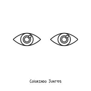 Desenho para colorir de um par de olhos abertos