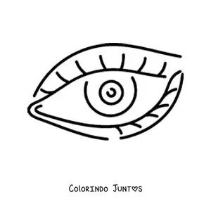 Desenho para colorir de um olho simples grande