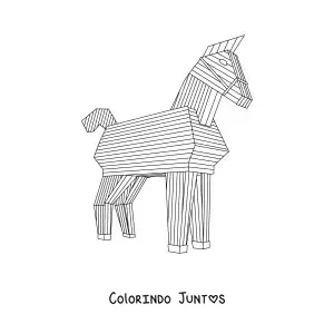 Desenho para colorir do cavalo de Troia