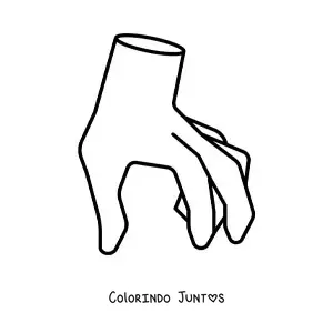 Desenho para colorir de uma mão