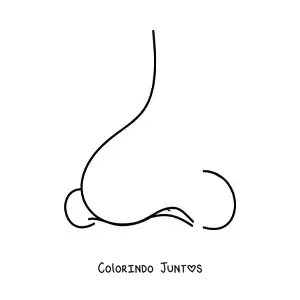 Desenho para colorir de um nariz