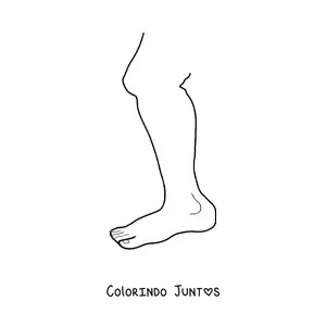 Desenho para colorir de uma perna