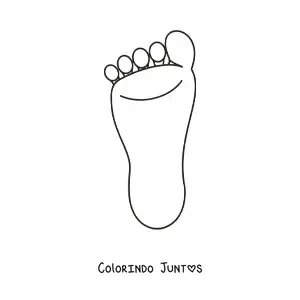 Desenho para colorir da planta do pé