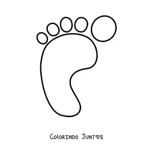 Desenho para colorir de uma pegada de pé