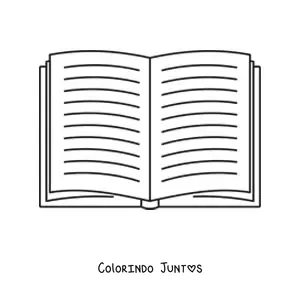 Desenho para colorir de um livro aberto