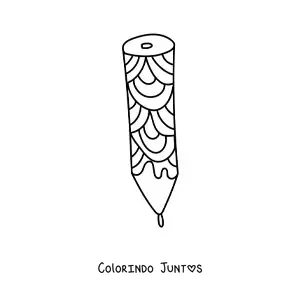 Desenho para colorir de um lápis bonito