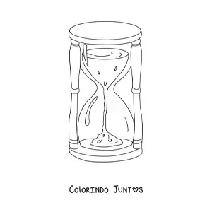 Desenho para colorir de uma ampulheta