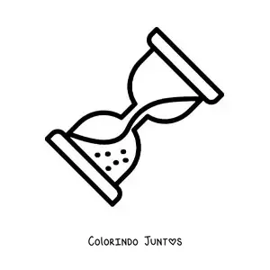 Desenho para colorir de uma ampulheta simples