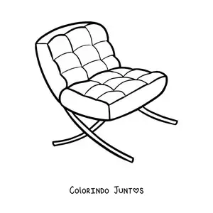Desenho para colorir de uma cadeira moderna