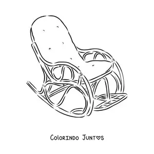 Desenho para colorir de uma cadeira de balanço