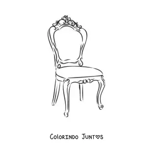 Desenho para colorir de uma cadeira antiga