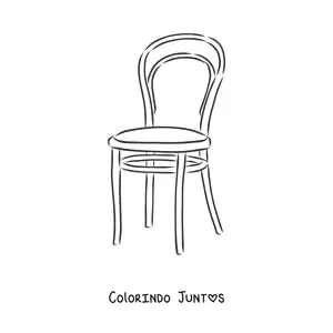 Desenho para colorir de uma cadeira de metal