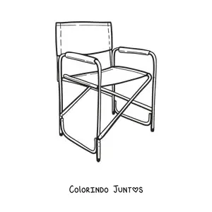 Desenho para colorir de uma cadeira dobrável