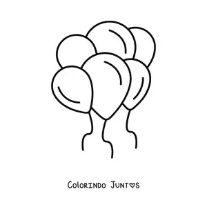 Desenho para colorir de vários balões cheios