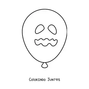 Desenho para colorir de um balão de Halloween
