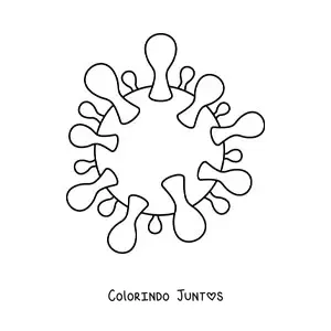 Desenho para colorir de um vírus