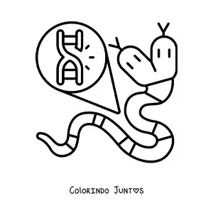 Desenho para colorir de uma mutação genética