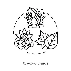 Desenho para colorir do reino plantae