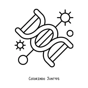 Desenho para colorir do DNA