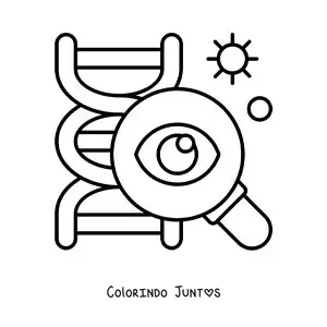 Desenho para colorir do genoma