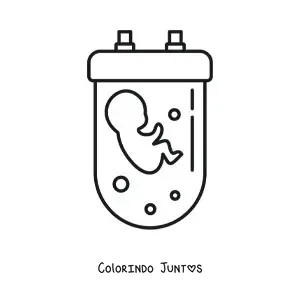 Desenho para colorir da clonagem humana