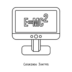 Desenho para colorir da equação da teoria da relatividade