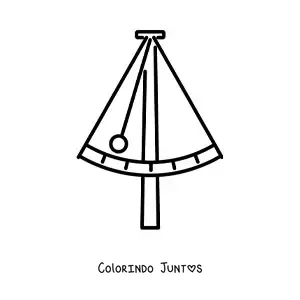 Desenho para colorir de um pêndulo