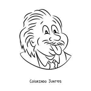 Desenho para colorir de Albert Einstein