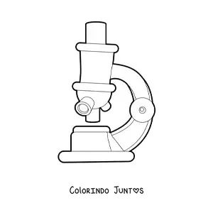 Desenho para colorir de um microscopio optico